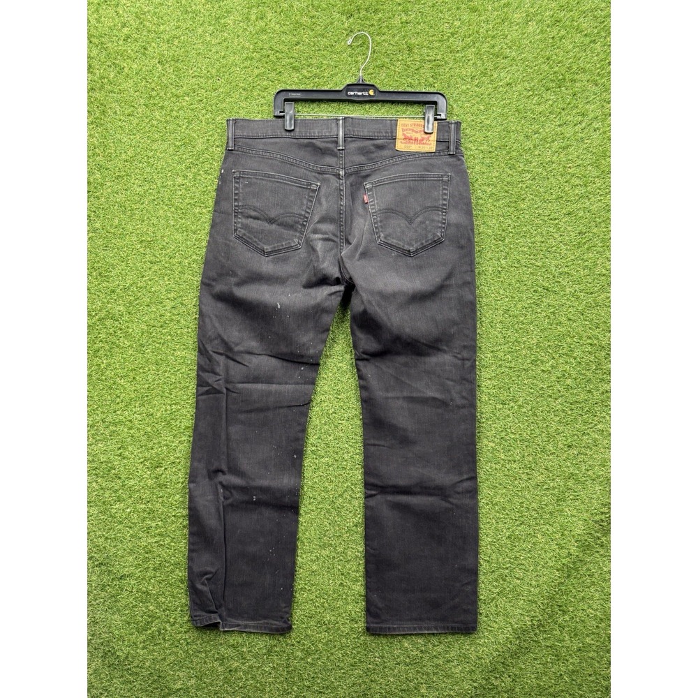 Levis 559 Jeans Mens 36x32 Relaxed Straight Black Denim Dark Wash Workwear #497